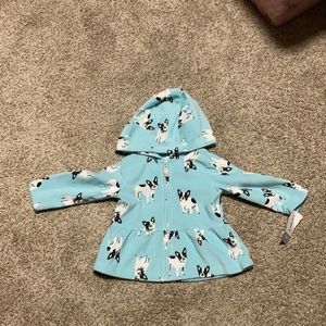 Zip Up Fleece with Cute Dogs